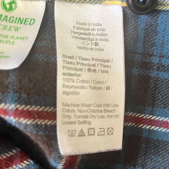 J Crew Mid Weight Flannel Shirt Womens Medium Blue Slim Fit - Picture 9 of 12